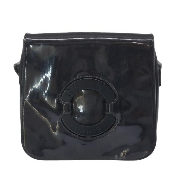 CELINE Shoulder Bag Enamel Navy - Picture 2 of 12